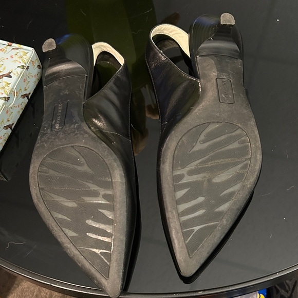 Anne Klein Black Pointed Toe Slingback kitten Heels. Worn a couple of times. - Picture 6 of 7